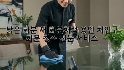 낡은 화분, 새 화분처럼! 용인 처인구 화분 청소 전문 서비스